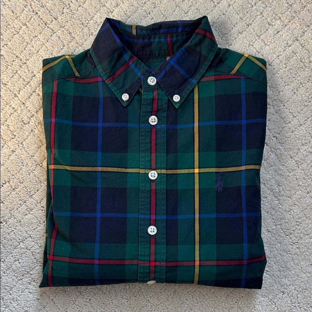 Boys Ralph Lauren Multicolor Plaid Button Down Shirt